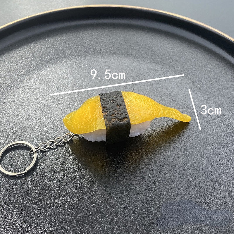 Llavero creativo al por mayor de la comida de la simulación de la cocina japonesa del silicón